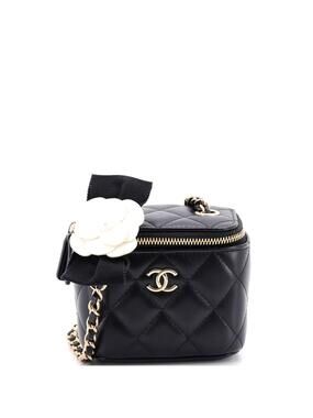 Chanel Camellia Bow Vanity Case With #270744C35B